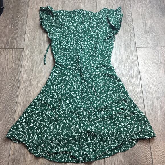 Reformation Vikki Mini Floral Green Parsley Dress Size 0 - Picture 3 of 9